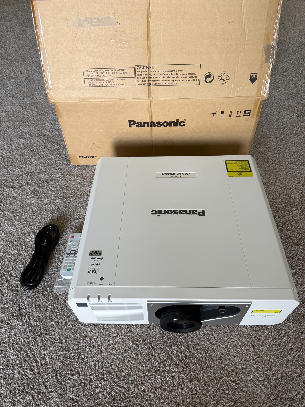 Panasonic PT-RZ570 DLP Laser Projector (PT-RZ570W, WUXGA, 1274 Hours)