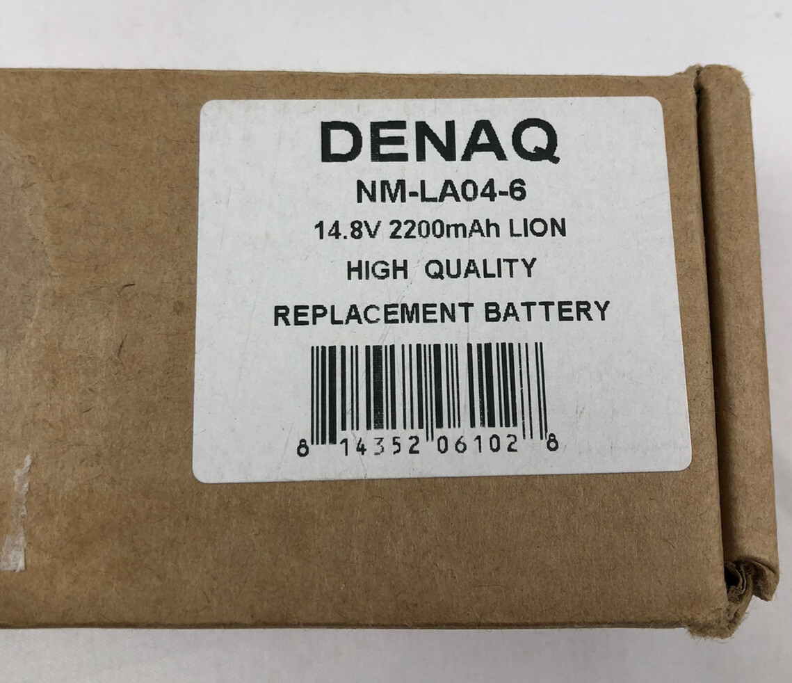 Denaq NM-lA04-6 Rechargeable Replacement HP Laptop Computer Battery LA04