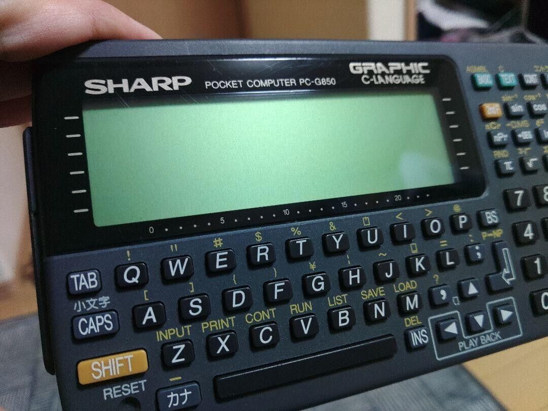 Sharp Pocket Computer PC G850 Function Calculator Graphic Japan C-Language