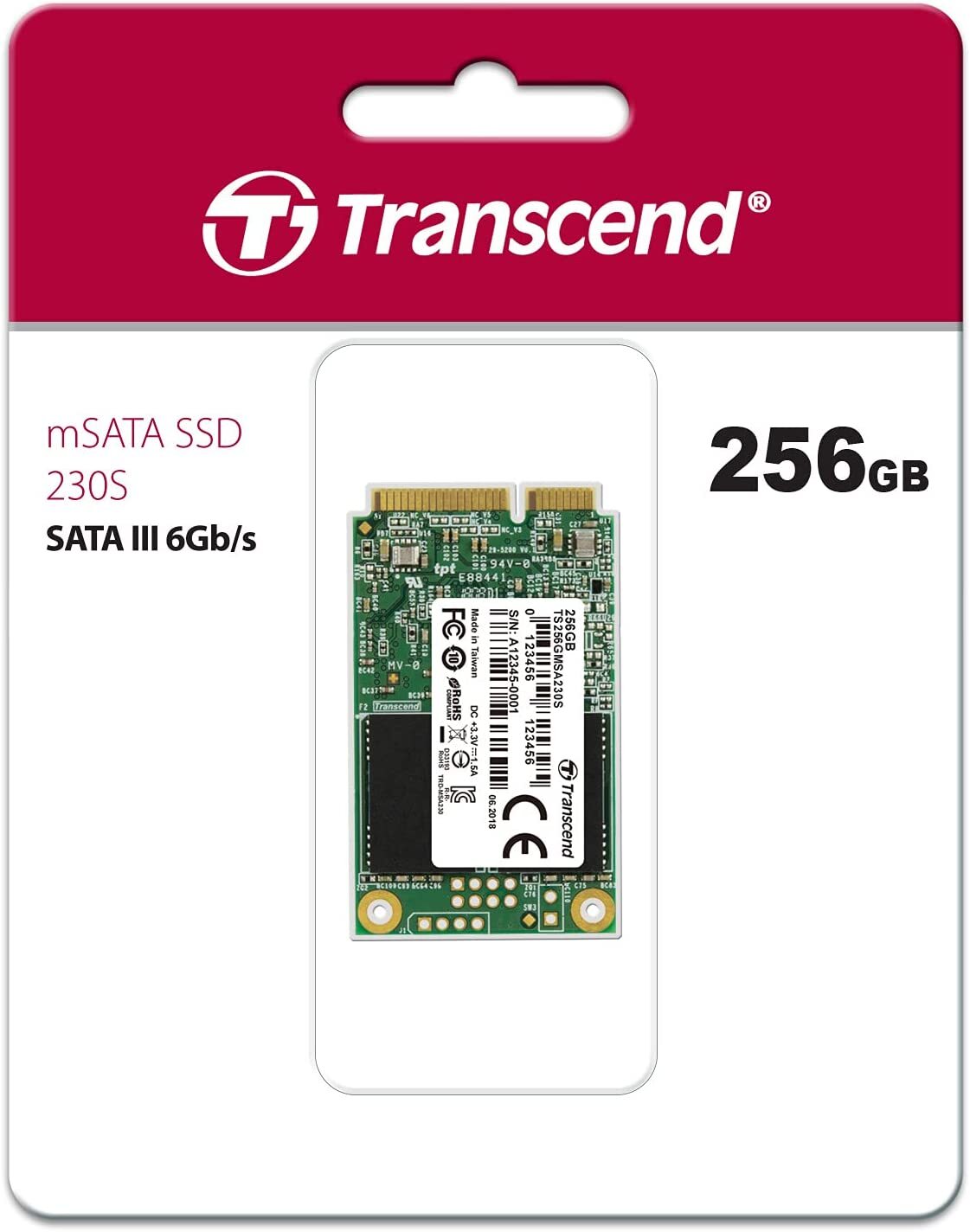 Transcend Msata Ssd 256Gb Sata-Iii 6Gb / S Ddr3 Cache Mounted 3D Tlc Adopted Ts2