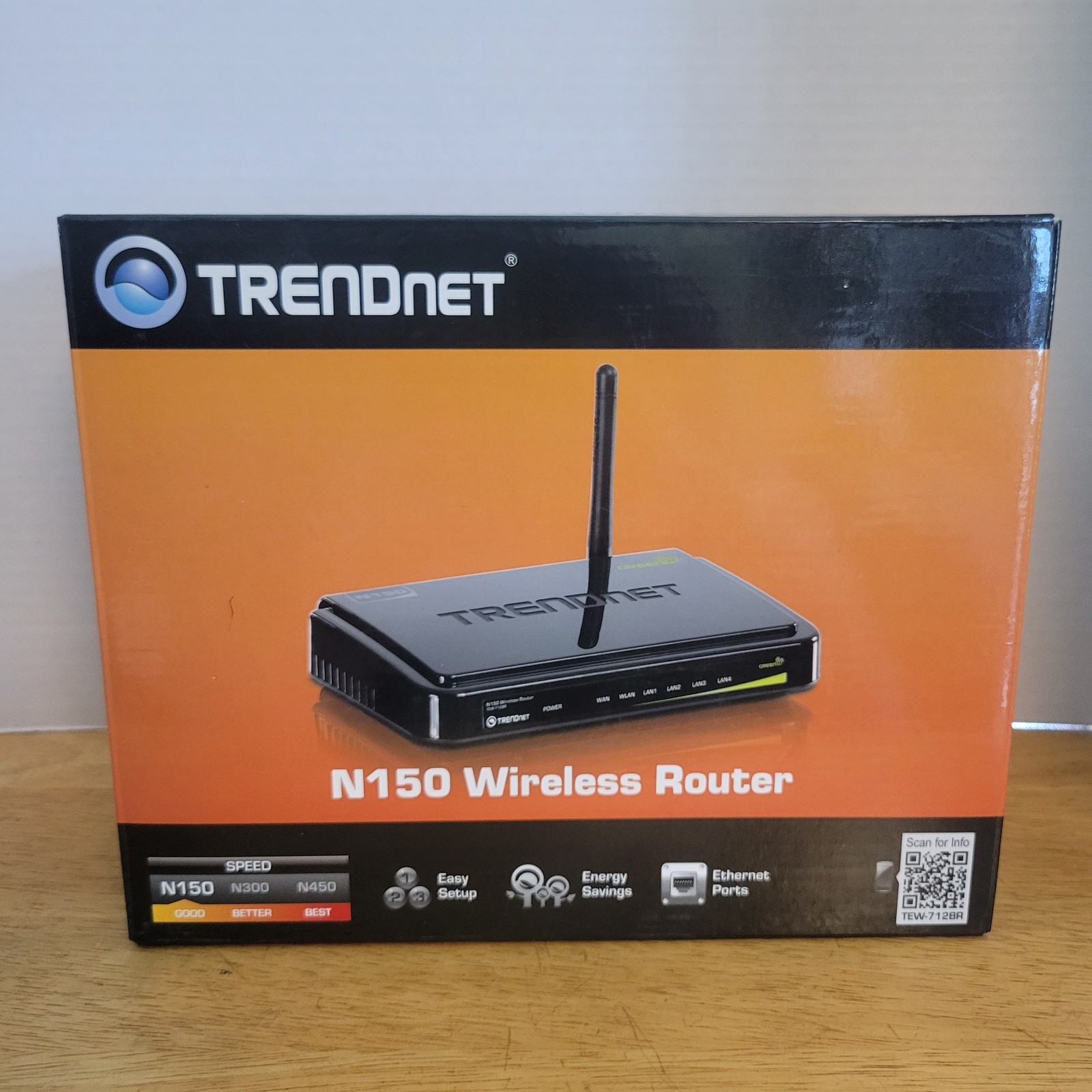 TRENDnet N150 Wireless Router TEW-712BR 150 Mbps 4-Port Tested