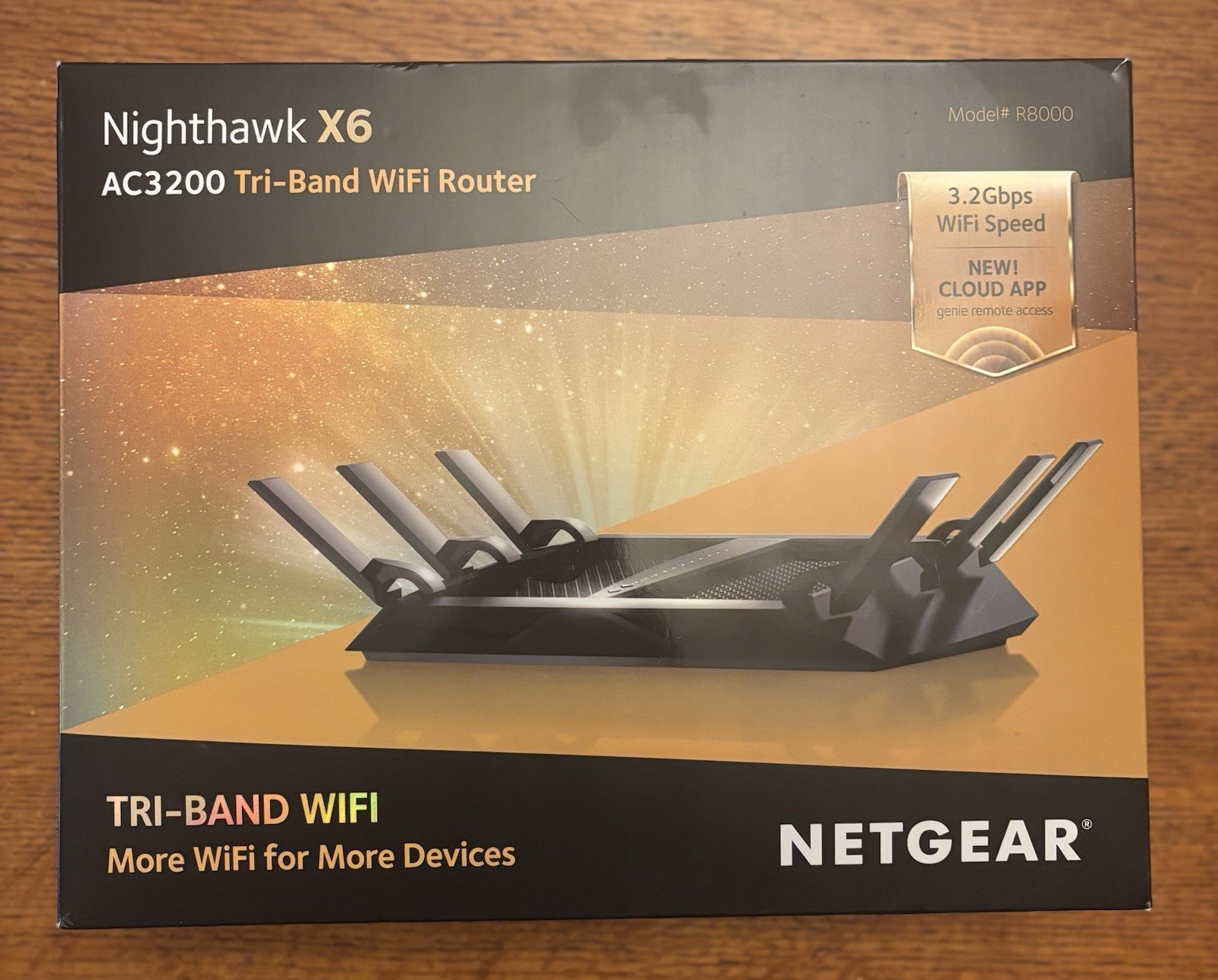 NETGEAR Nighthawk X6 R8000 AC3200 Tri-Band WiFi Router 5-Port VPN. NEW SEALED