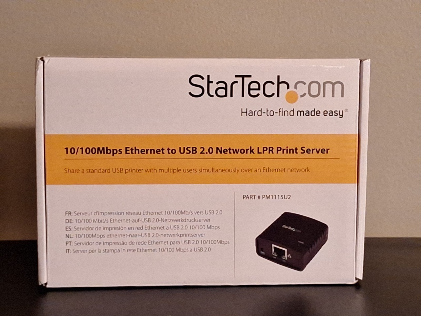 StarTech (PM1115U2) 10/100Mbps Ethernet to USB Network LPR Print Server