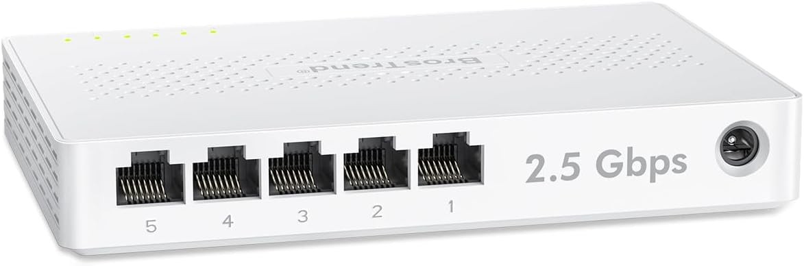BrosTrend 5 Port 2.5Gb Switch Unmanaged for PC, Game Consoles, NAS, Server | ...