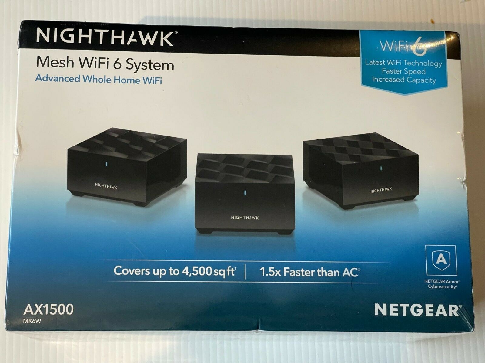 NETGEAR Nighthawk MK6W-100NAS AX1500 WiFi 6 Mesh System Router + 2 Satellites🔥