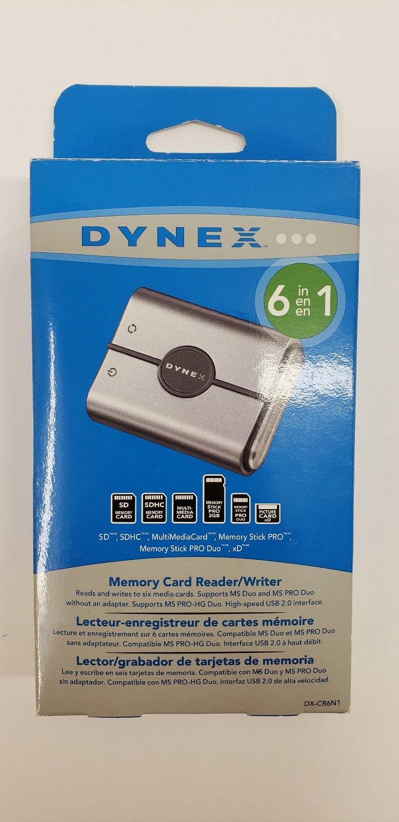 Dynex 6 in 1 Memory Card Reader/Writer   NEW in open Package