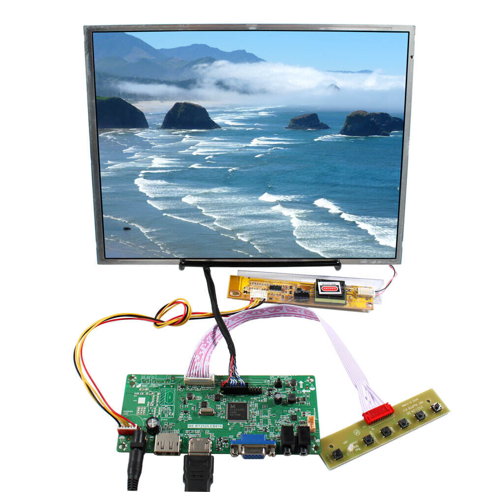 DP VGA HDMI LCD Controller Board 12.1 in 4:3 1024X768 LCD Screen