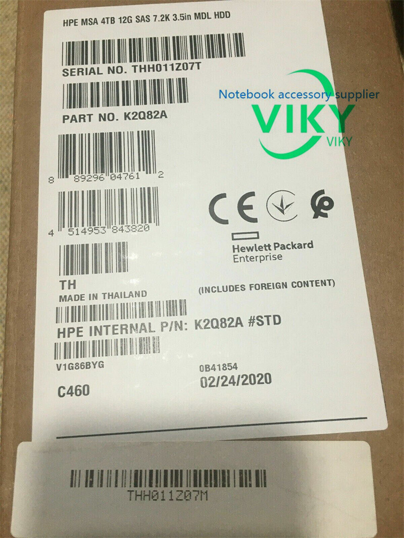 New For HP MSA 4TB 12G SAS 7.2K 3.5IN MIDLINE HARD DRIVE K2Q82A 801557-001