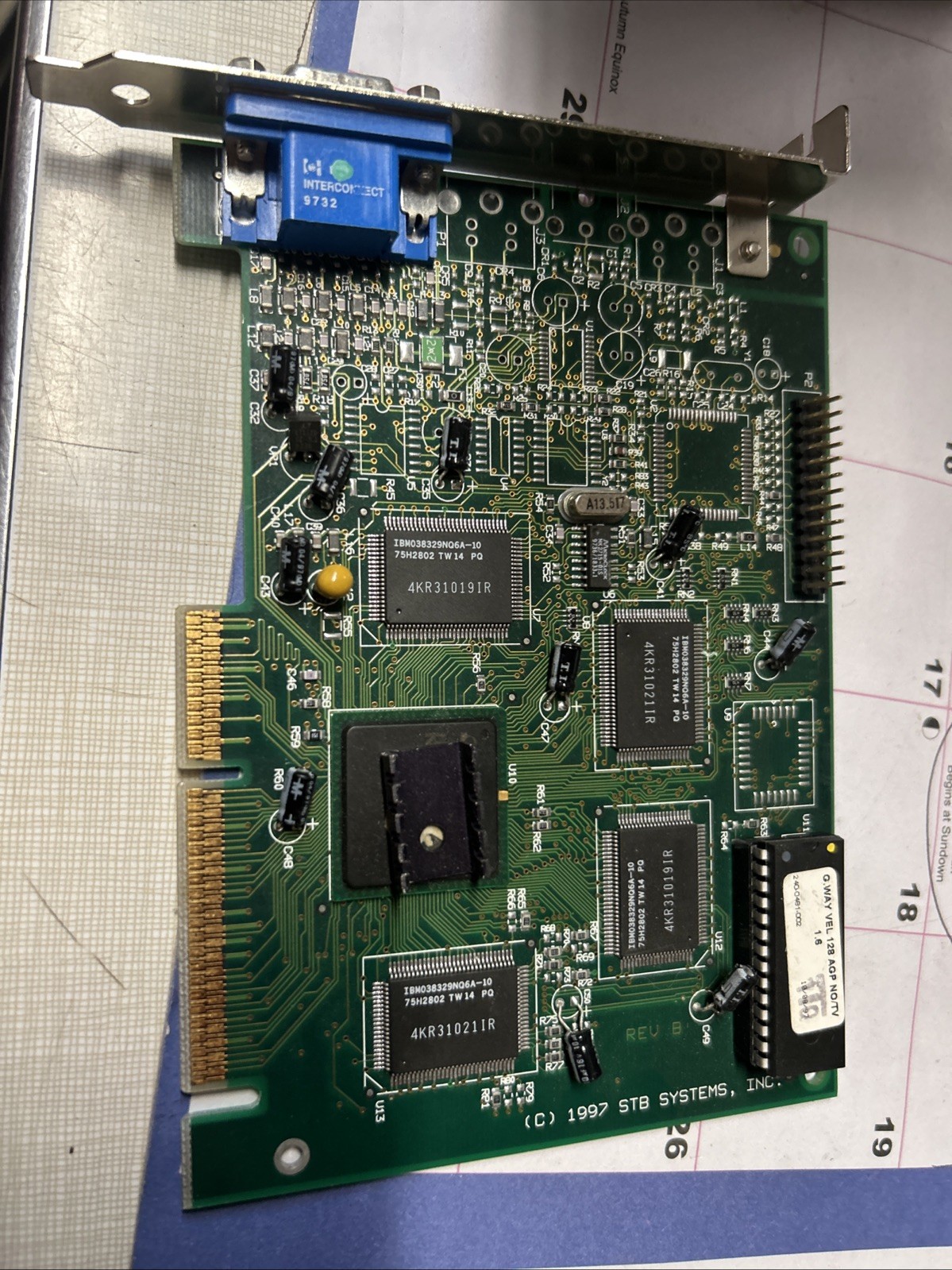 STB Velocity 128 AGP NVIDIA RIVA 128 Vintage Graphics Card VGA 1997 Tested