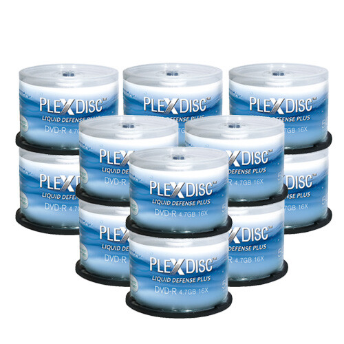 600 PC PlexDisc 16X 4.7 GB DVD-R Water Resistant White Inkjet Printable 632-C14