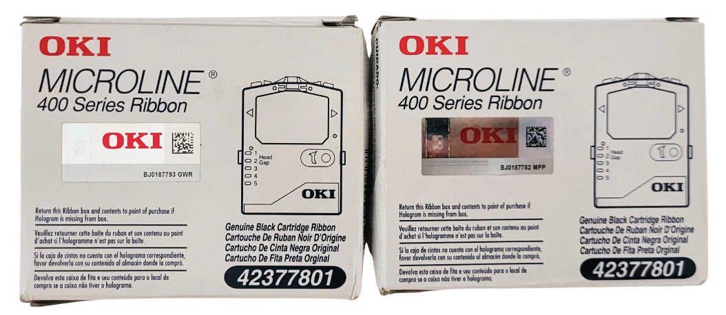 OKI MicroLine 400 Ribbon 42377801 Lot of 2