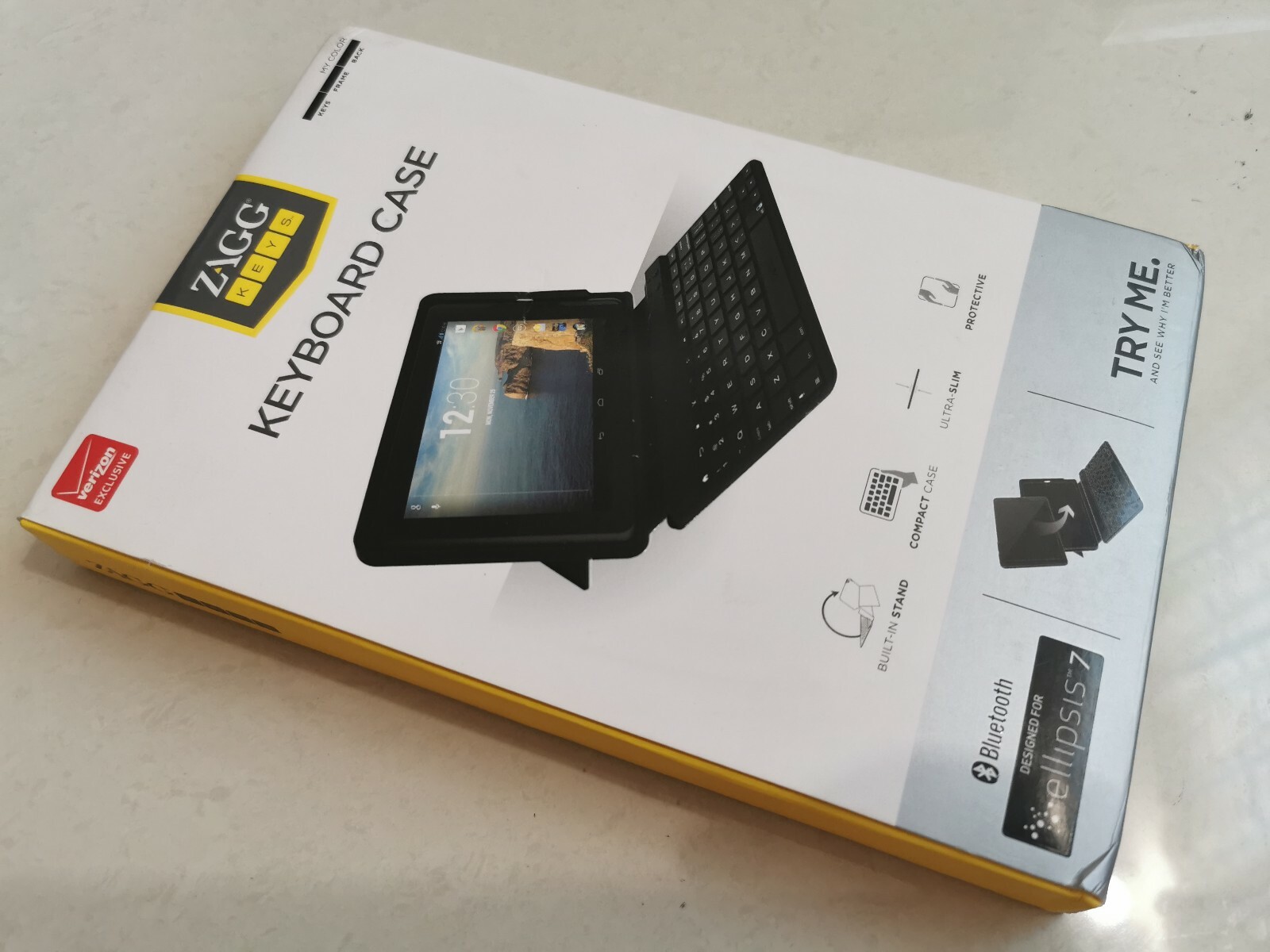Zagg Folio Ellipsis 7 Tablet Bluetooth Protective Keyboard Case Stand (Z01)