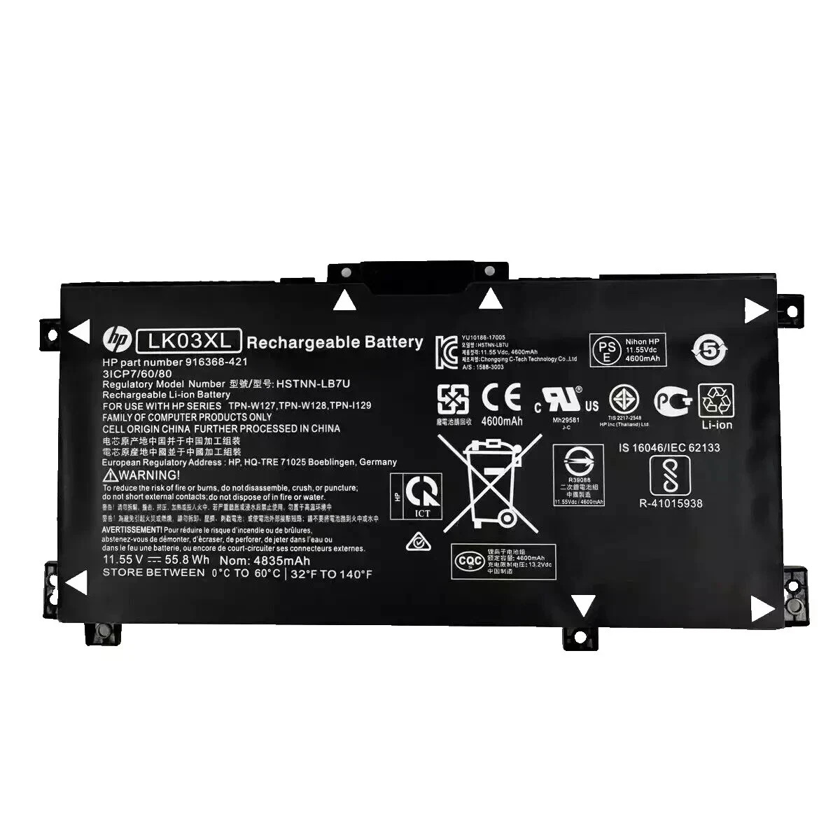 NEW Genuine 52.5Wh LK03XL Battery For HP Envy X360 15-BP 15-BQ 15-CN HSTNN-UB7I