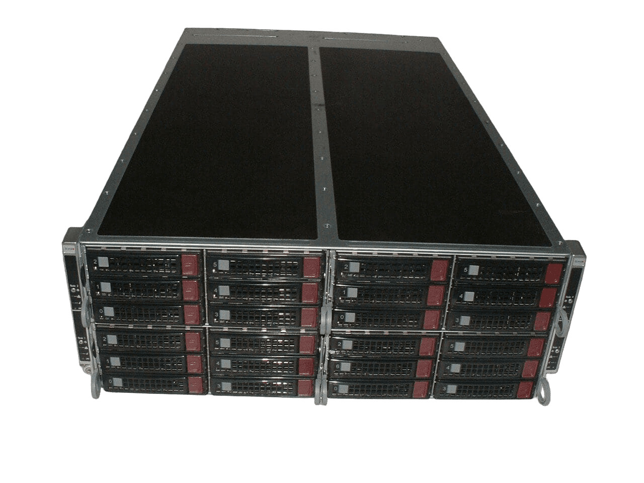Supermicro 4U 32x 3.5 Bays 4-Nodes | 8x E5-2660 v3 2.6Ghz | 64gb RAM | 9207-8i