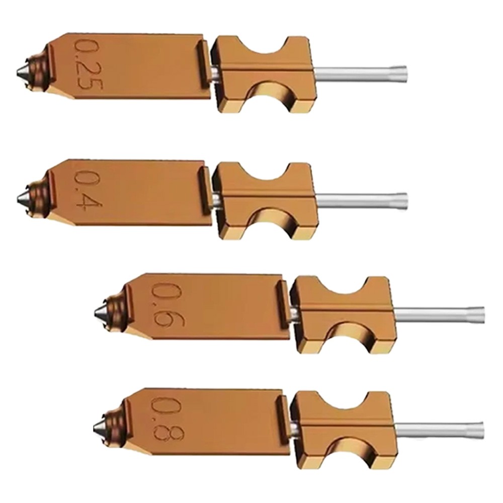 4Pcs 0.25mm+0.4mm+0.6mm+0.8mm Set For Flashforge AD5X Harden Hotend Nozzles NEW