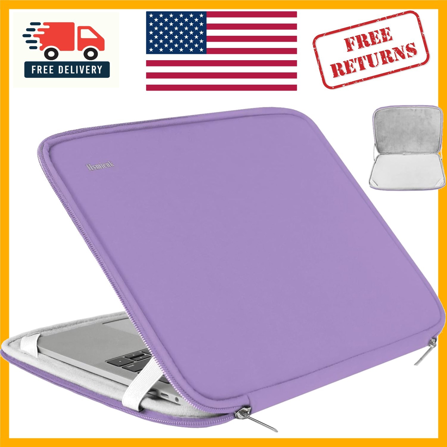 Durable 15.6 Inch Neoprene Laptop Case - TSA Friendly & Lightweight Design