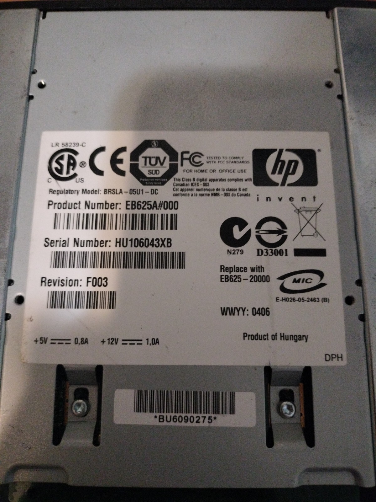 Hp Brsla-05u1 Dat 72