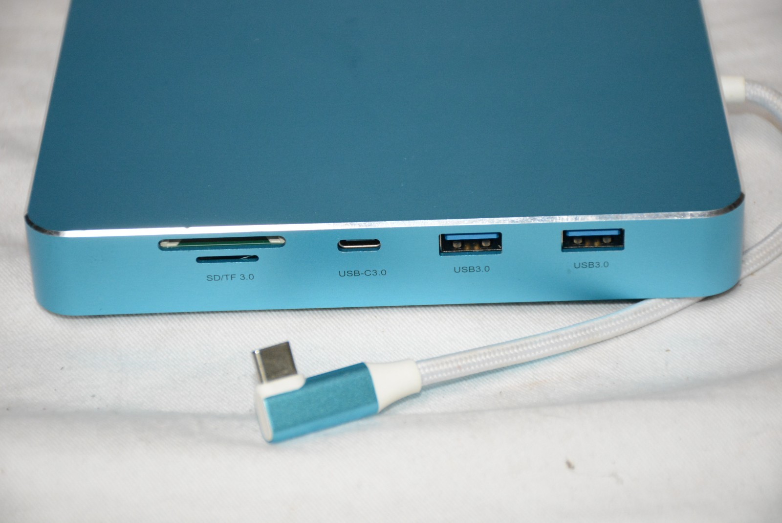 PULWTOP Silver USB-C Dock For iMac 24”, SD/MicroSD, Nvme, SATA SSD 10Gbps