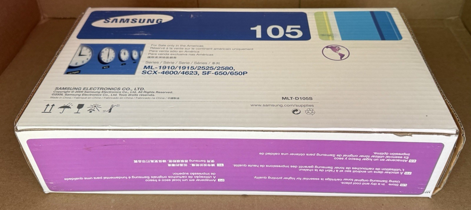 Genuine Samsung MLT-D105S - Premium Laser Toner Cartridge Black - OEM New Sealed