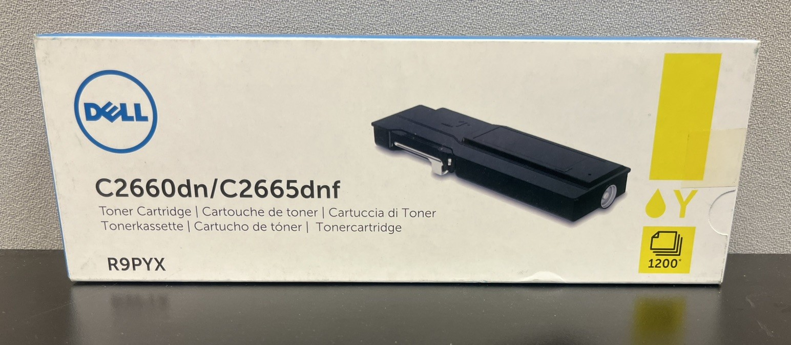 Dell Ink Toner Cartridge Yellow R9PYX For C2660dn C2665dnf Printers - SEALED OEM