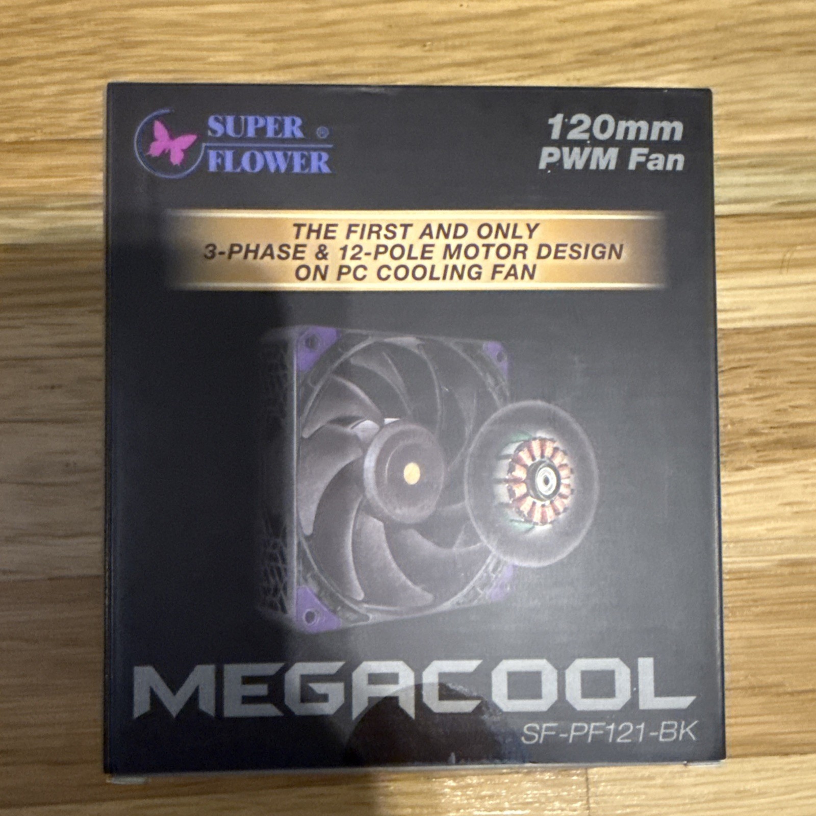 Super Flower Megacool 120mm PWM Fan 1-Pack, SF-PF121-BK