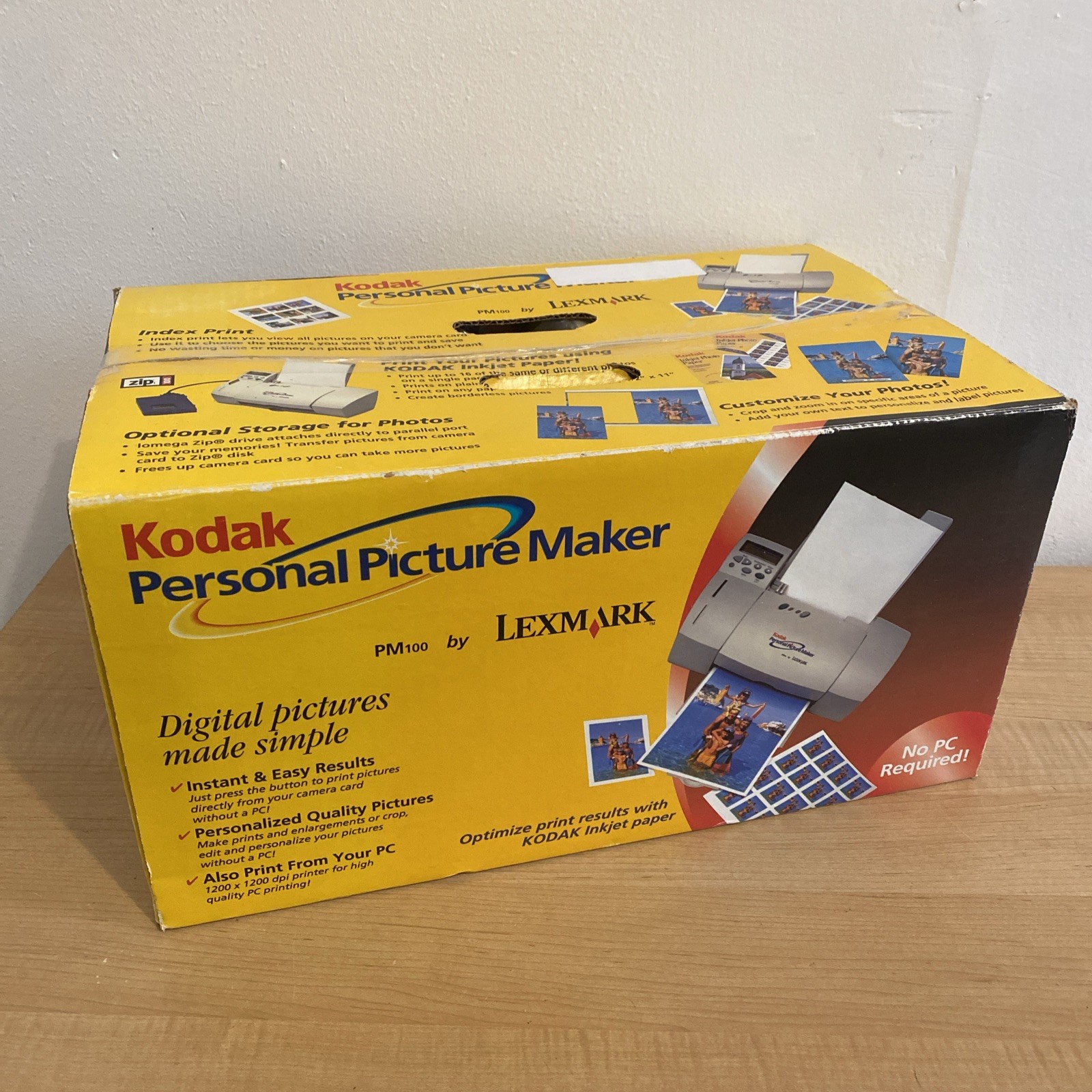 Kodak by Lexmark PM100 Personal Color Picture Maker No Pc Required OPEN BOX