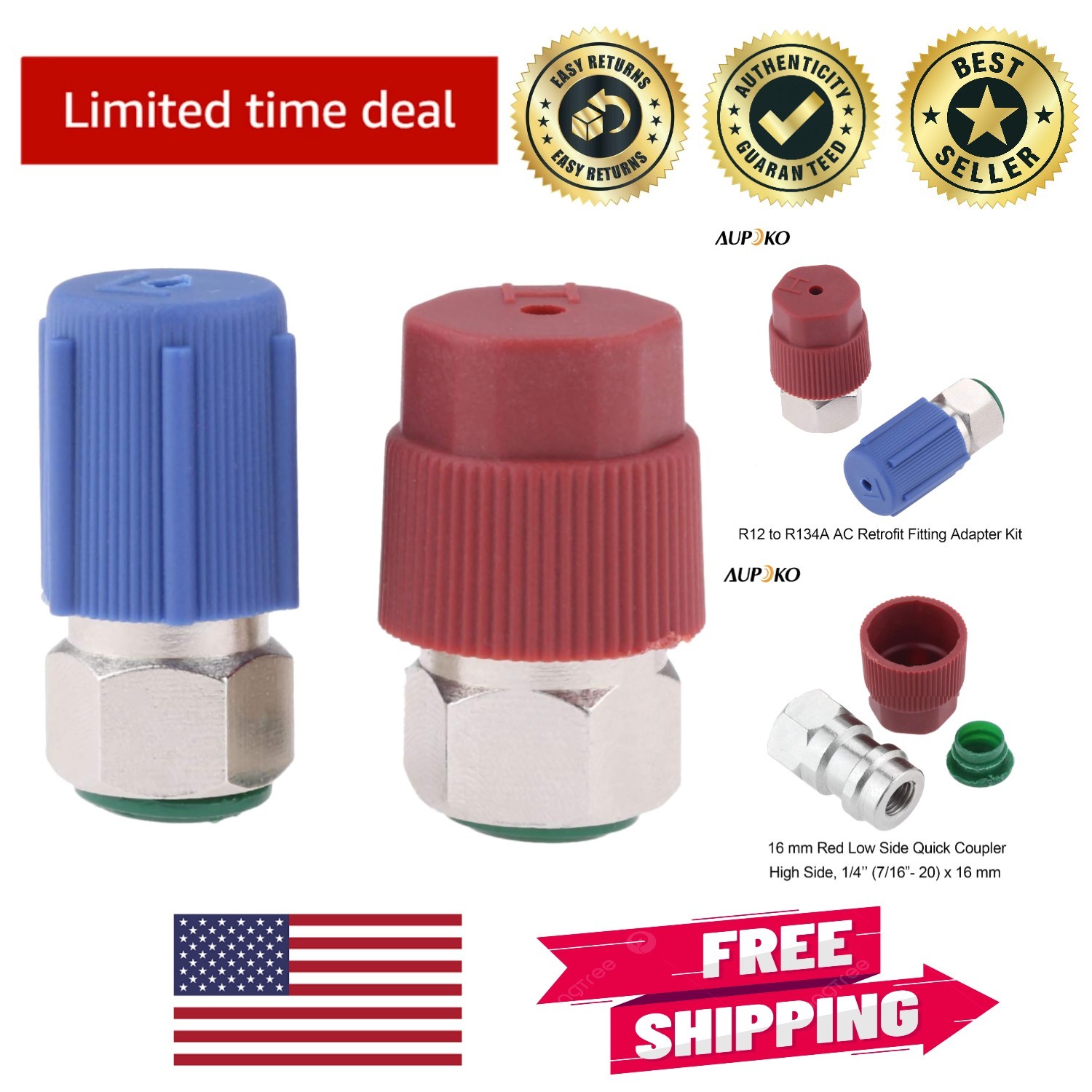 High-Quality R12 to R134A Retrofit Adapter - Leak-Proof & Safe Installation