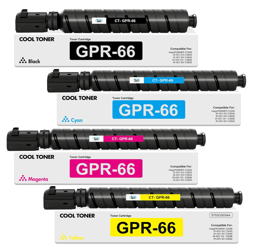 GPR66 GPR-66 Toner Cartridge Set High Yield Compatible Replacement for Canon GPR