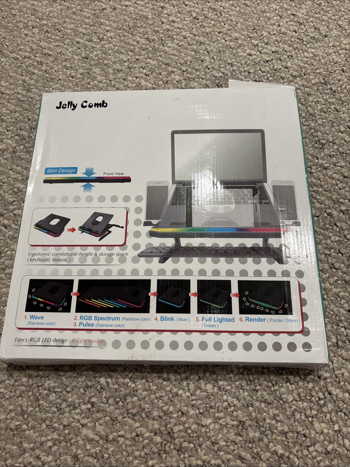 Jelly Comb RGB Gaming Foldable Stand- Box Is Damaged