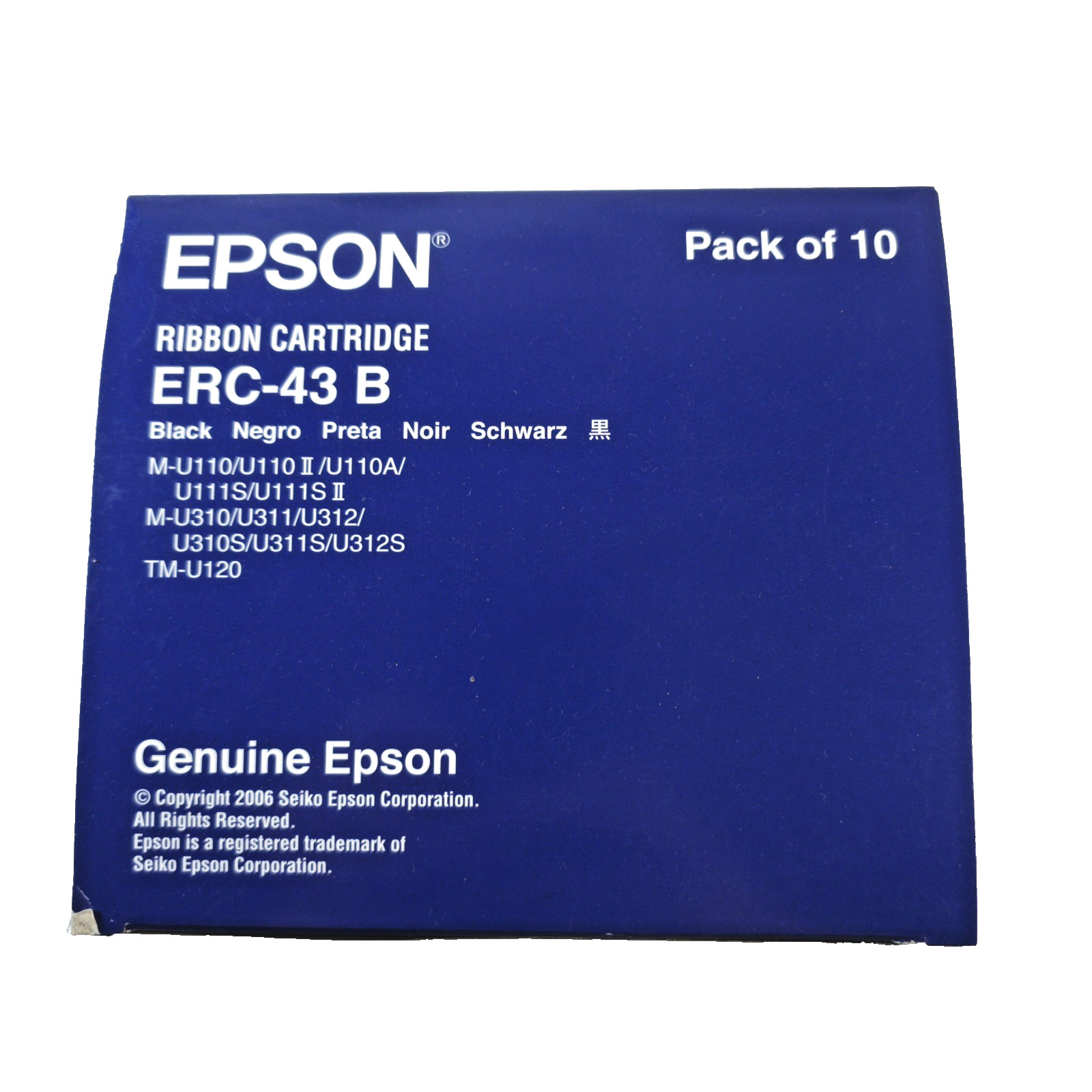 Lot Of 10 Genuine Epson ERC-43 B Black Ribbon Cartridge TM-U120 M-U110
