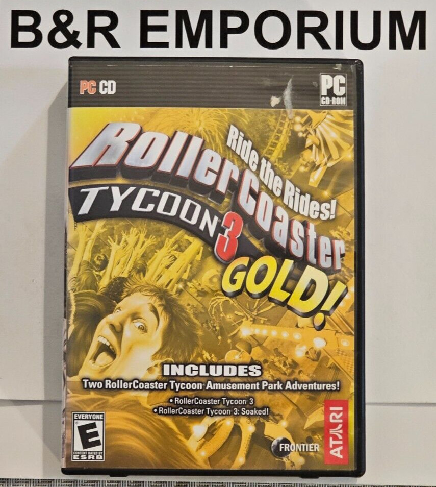 Roller Coaster Tycoon 3 Gold (2005 Atari Interactive) - Used PC CD-ROM Windows