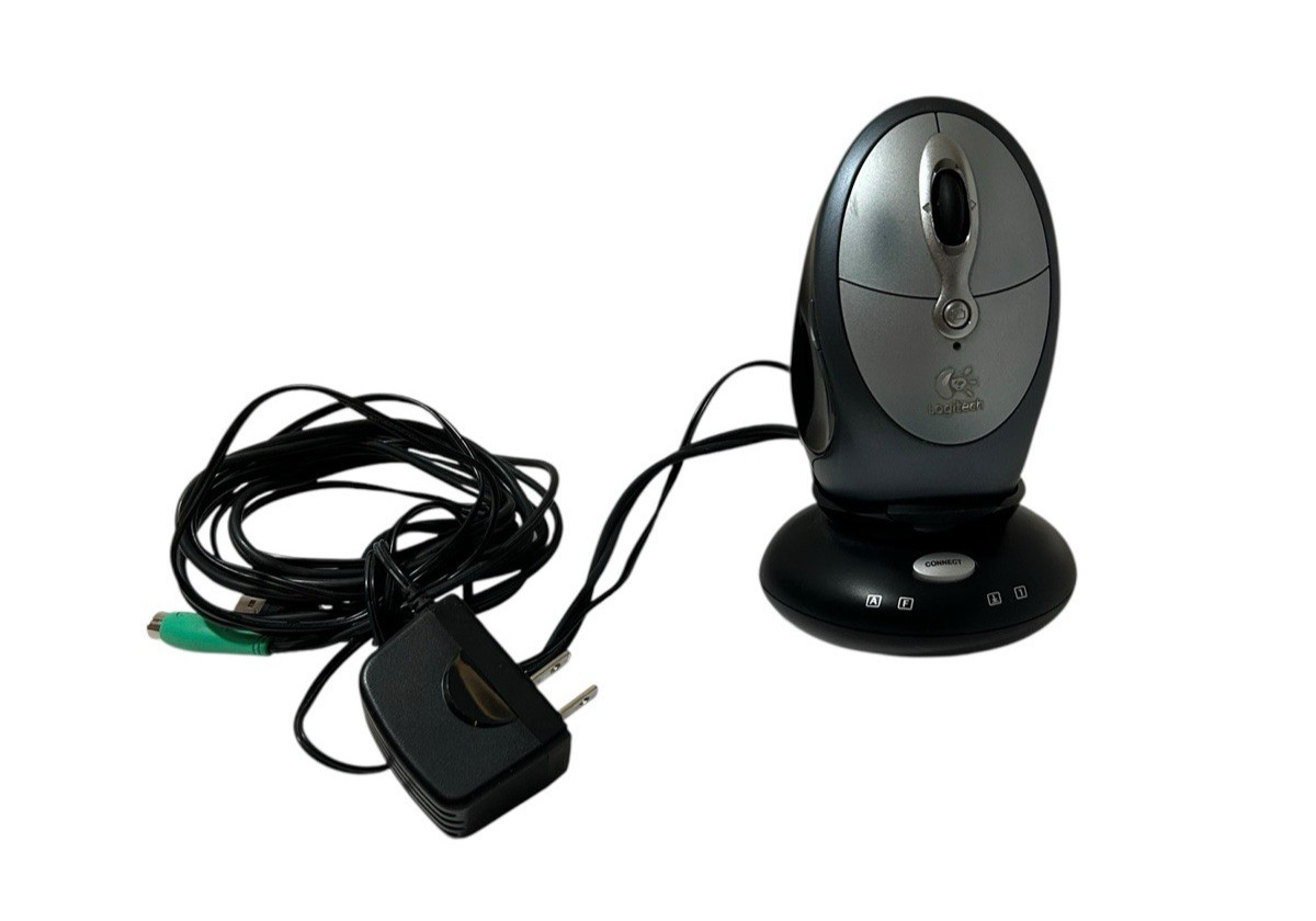 Logitech M-RAK89B Cordless Click Plus Optical Mouse w/Charger