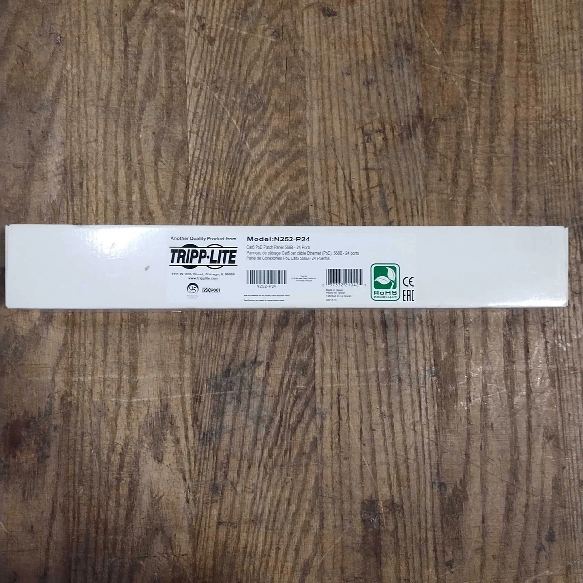 TRIPP LITE N252-P24 CAT6 24-PORT PATCH PANEL POE+ 1U RACK-MOUNT RJ45