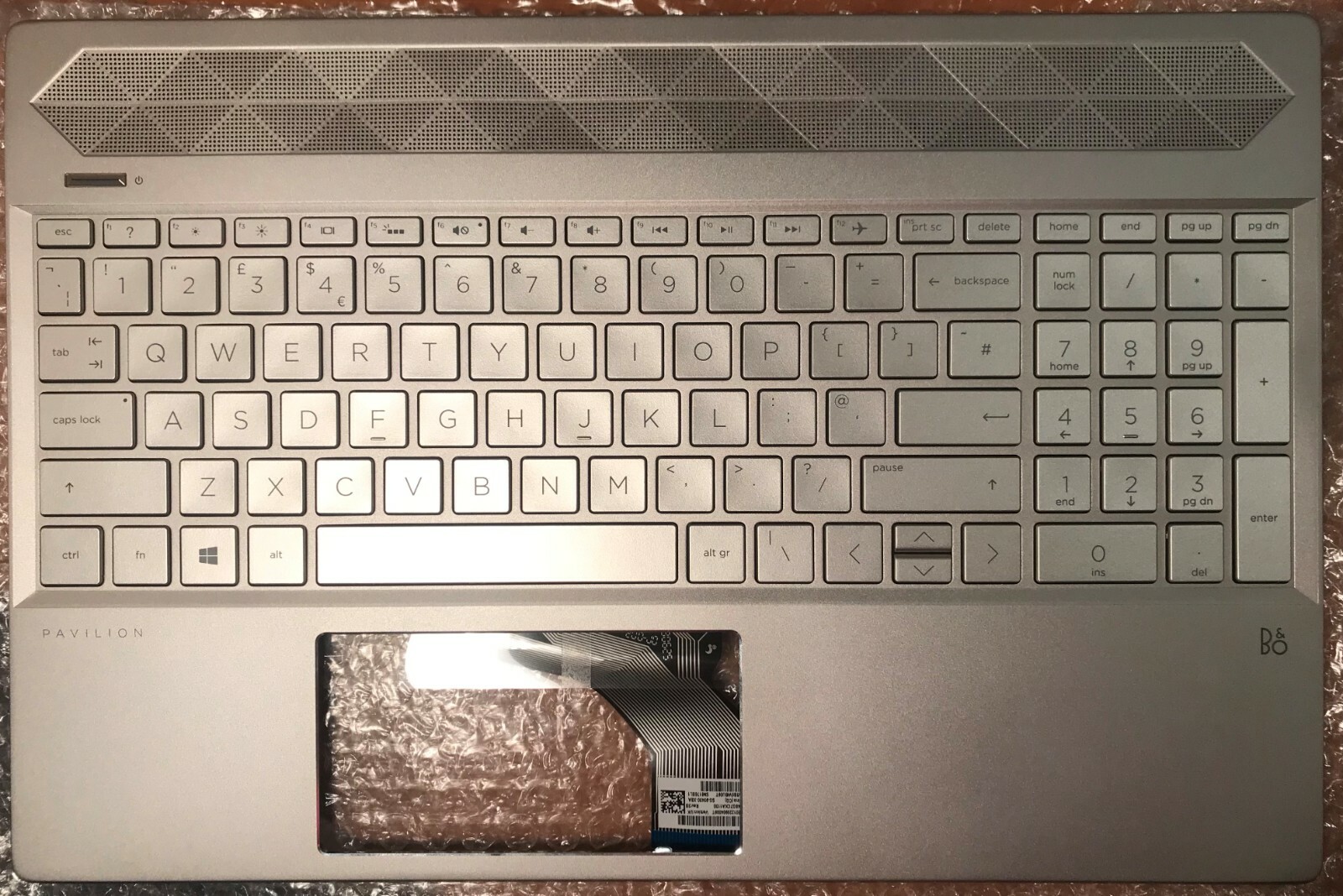 HP Pavilion 15-CS, 15-CW Series Laptop Palmrest UK Keyboard Backlit L49393-031