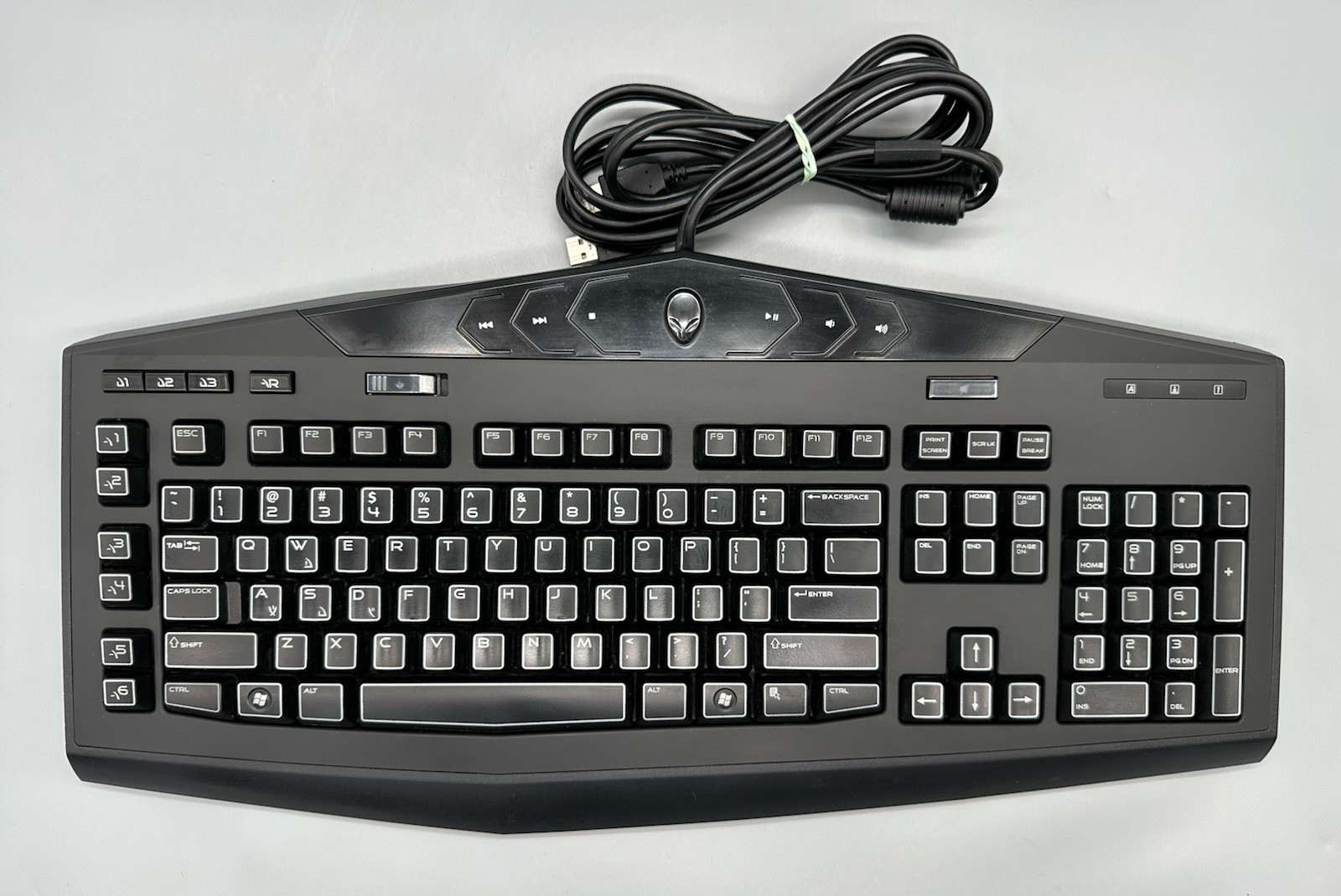 Alienware TactX Gaming Illuminated Keyboard Y-U0008-O KG900 Wired Dell  SEE PICS