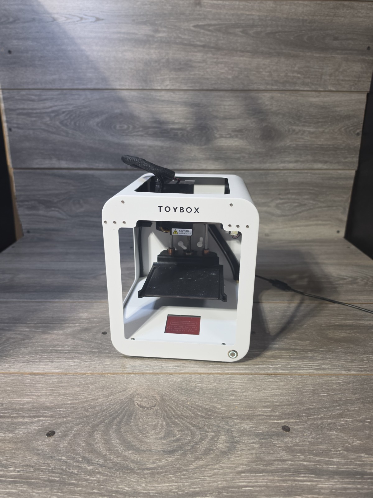 Toybox 3D Printer White Touchscreen w/ Power Adapter - Tested [No Filament]