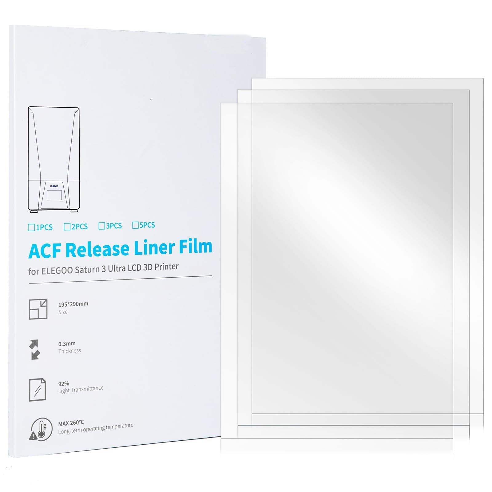 3pcs ACF Release Liner Film for Saturn 3 Ultra Resin Printer - Less Tension,