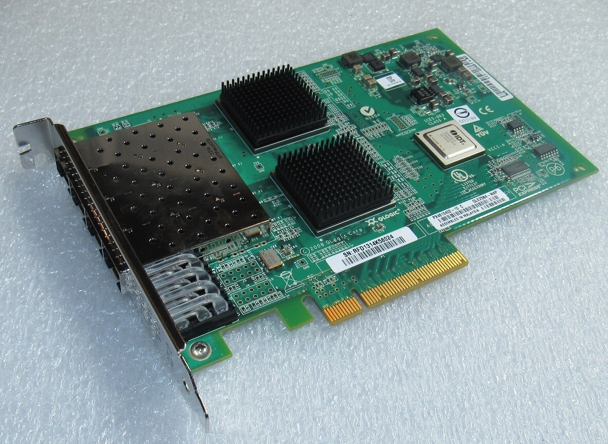 QLogic NetAPP QLE2564 QLE2564-NAP Quad Port HBA PCI-E 4 Port Fiber Channel card
