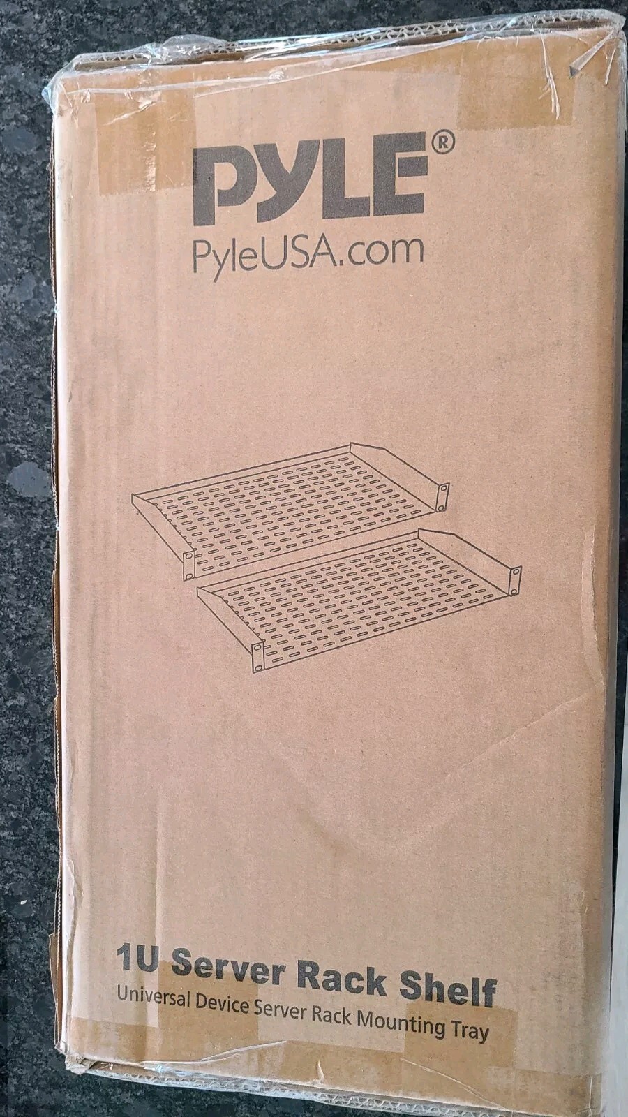 Pyle PLRSTN14UX2 2-Pc 1U Server Rack Shelf, Vented Shelves for Good Circulation