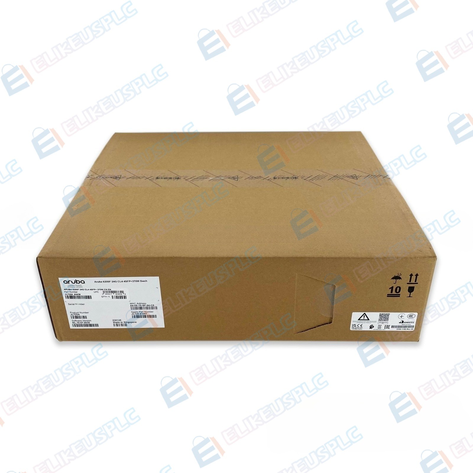HPE JL725A 6200F 24G Class 4 PoE 4SFP+ 370W Managed L3 New Sealed MMD0