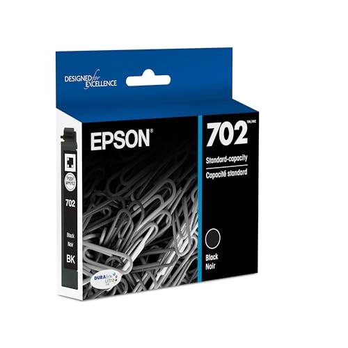 EPSON 702 DURABRITE ULTRA INK STANDARD CAPACITY BLACK CARTRIDGE - BLACK