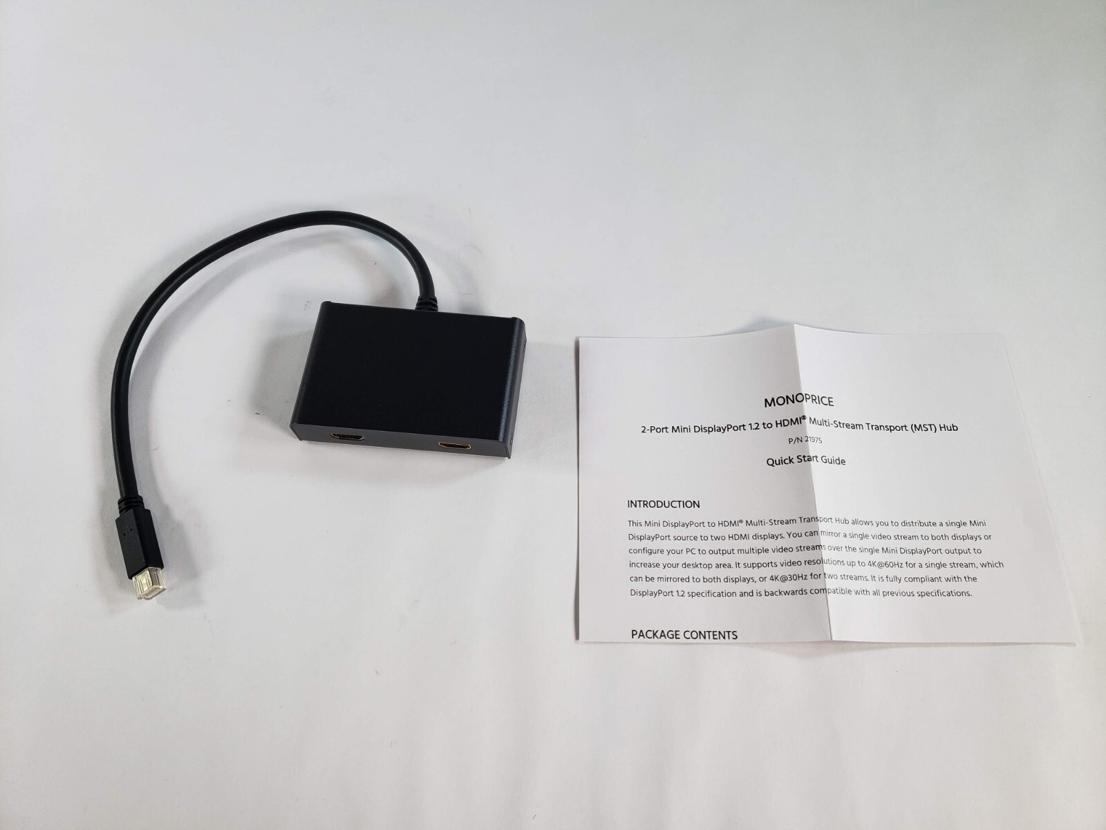 Monoprice 2-Port DisplayPort 1.2 to HDMI Multi-Stream Transport Hub