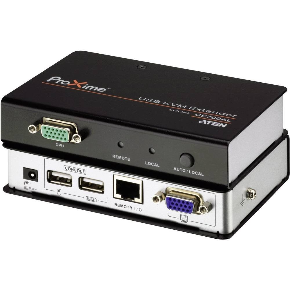 ATEN CE700A Console Extender USB VGA KVM Extender CAT5 up to 500ft Built in ESD