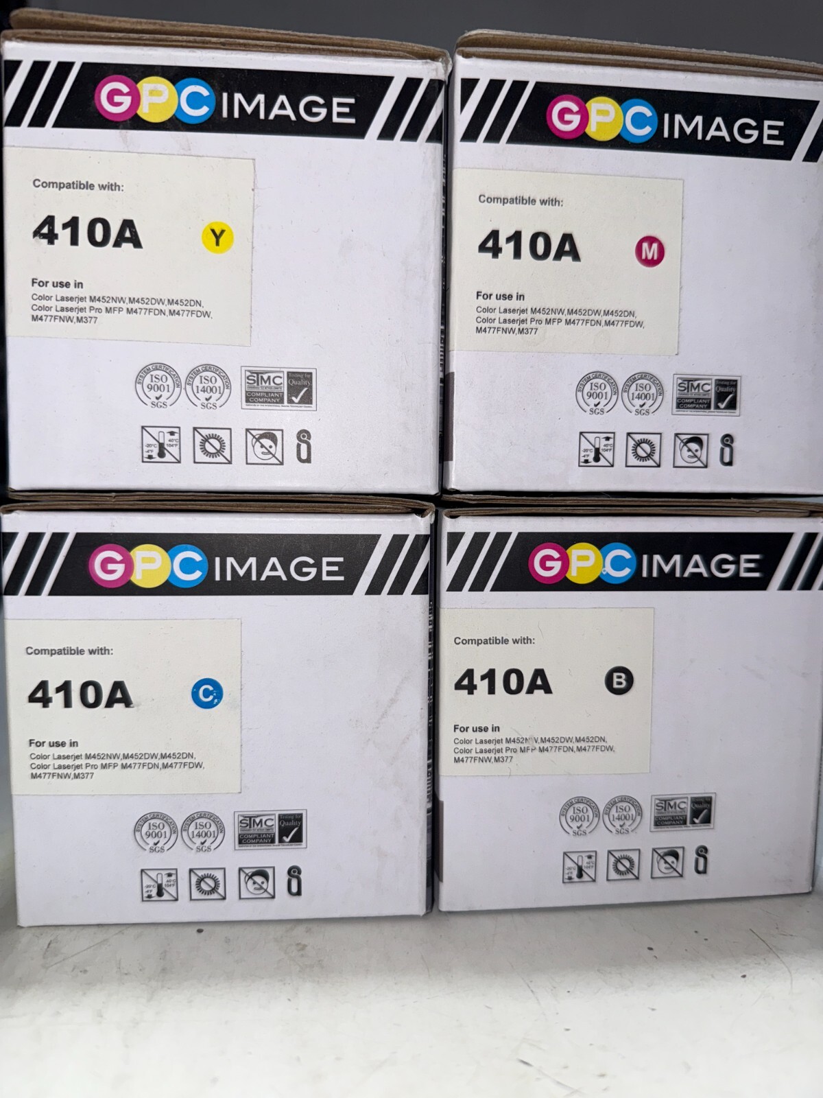 4X Pack Lot GPC Toner Compatible For HP 410A CF410A CF411A CF412A CF413A Pro