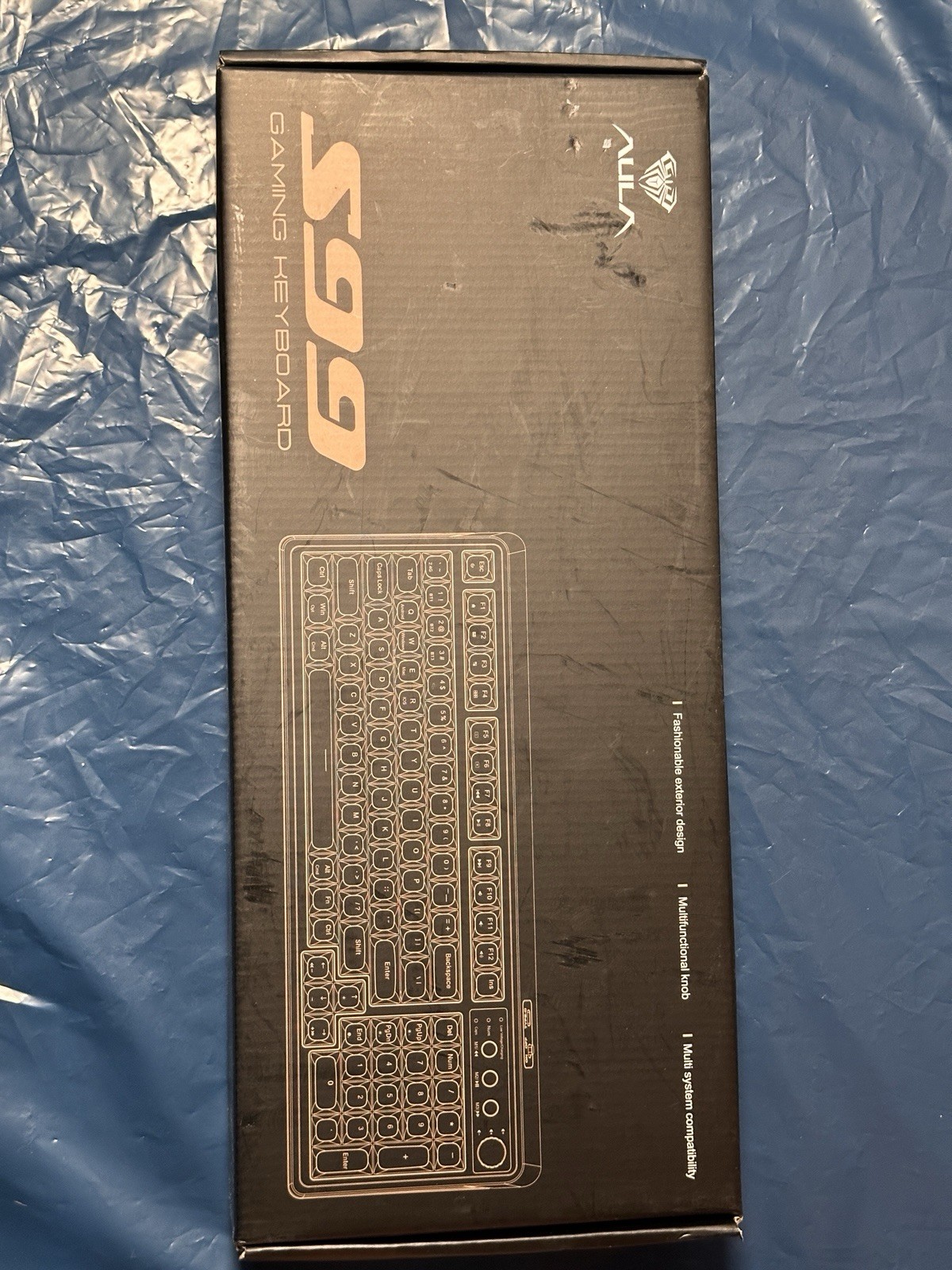 AULA S99-Key Tri-Mode Lite Cream RGB Gaming Keyboard, Backlit, Numpad & Knob 