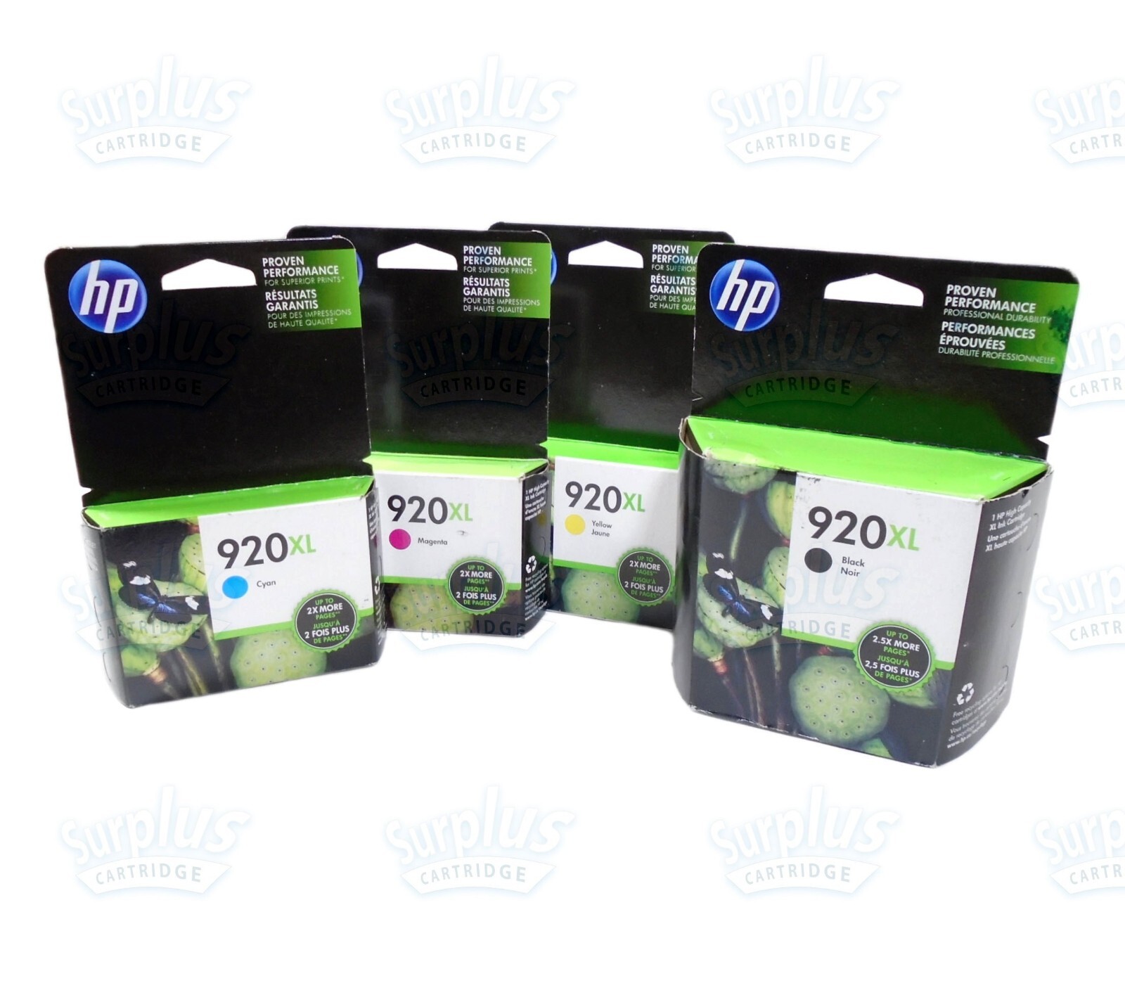 4PK Genuine HP 920XL Black & Color Inks OfficeJet 6000 6500 7000 7500-Retail Box