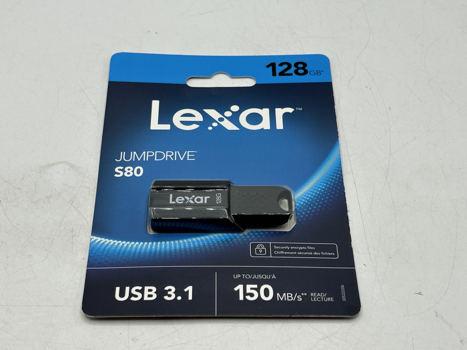 NEW SEALED 128GB Lexar JumpDrive S80 USB 3.1 Flash Drive Black LJDS80128G-BNBNU