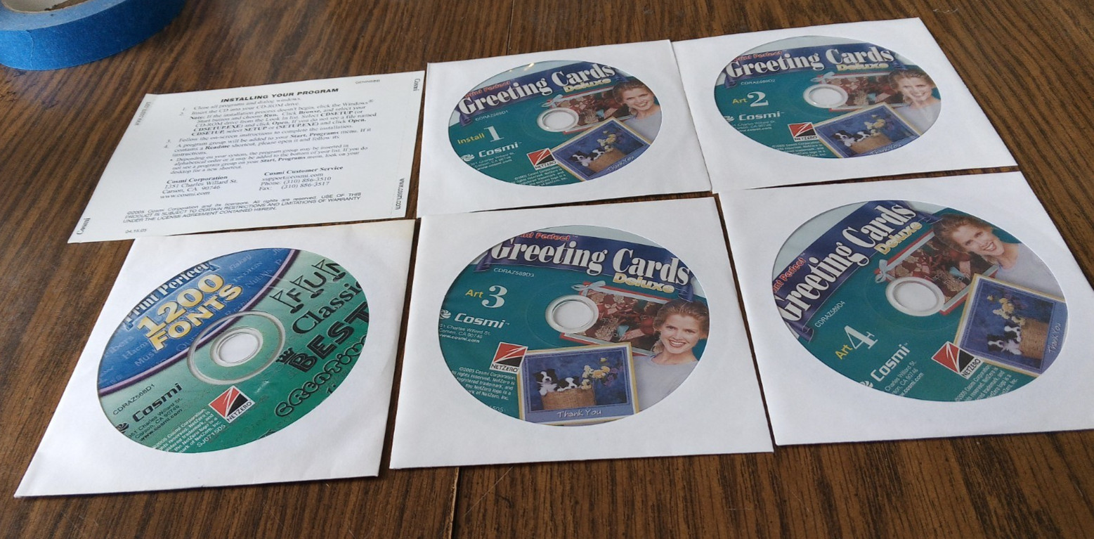 Print Perfect Greeting Cards Deluxe For Windows PC (2005 Cosmi Corporation)