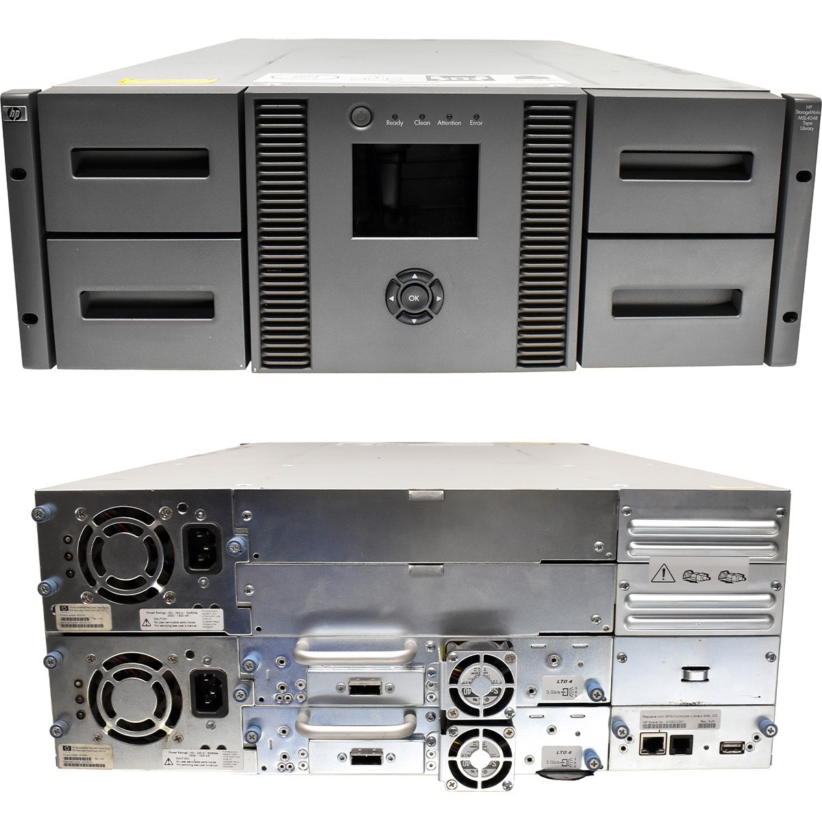 HP StorageWorks MSL4048 G3 Series Tape Library 2x LTO-4 48 Bay Controller 2x PSU