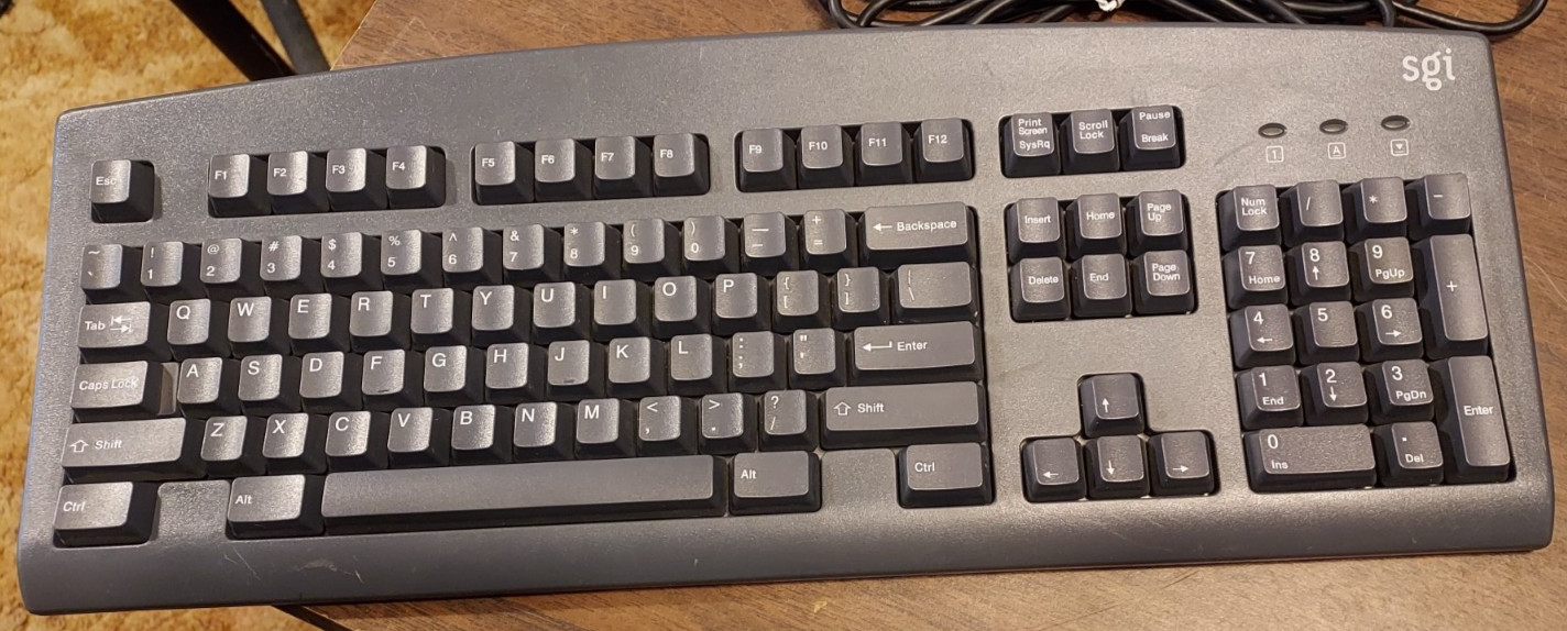 Silicon Graphics SGI Charcoal USB Keyboard 062-0066-001 Model 6511-BN OC1D